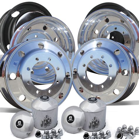 Alcoa 225 X 75 High Polished 8 Hole Aluminum Wheel Kit Buy Truck Wheels