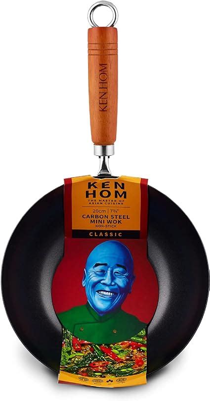 Ken Hom Classic Non Stick Carbon Steel Mini Wok Inch Lightweight