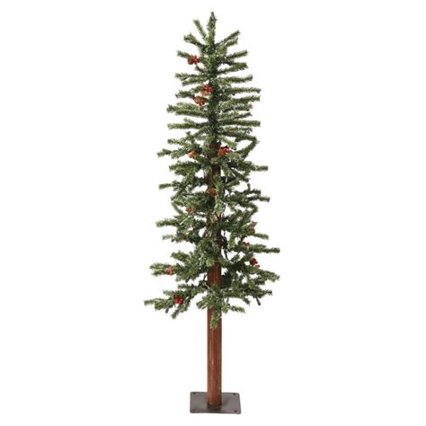 Shop Vickerman 3 Ft Pre Lit Winterberry Slim Artificial Christmas Tree With 100 Constant Clear