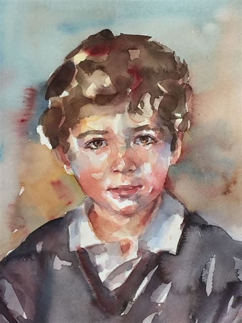 Retrato En Acuarela Realizado Por Laura Castilla Watercolor Portraits