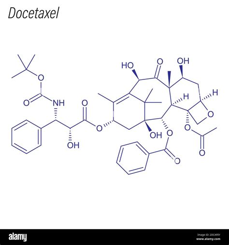 Fórmula Esquelética De Docetaxel Molécula Química Farmacológica Imagen Vector De Stock Alamy