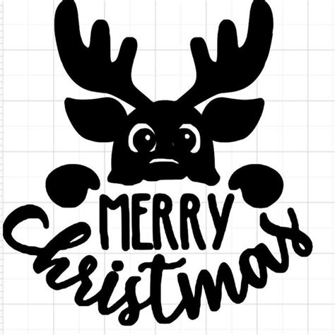 Merry Christmas Svg Reindeer Welcome Svg Farmhouse Svg Round Sign Svg Holidays Cut File