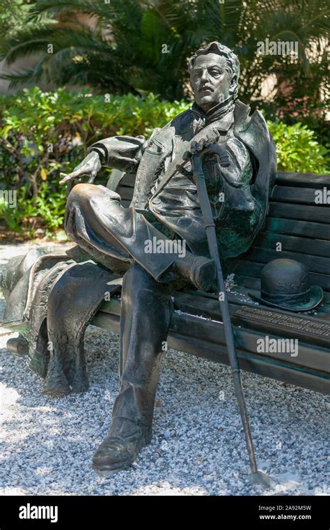 Bronze Statue Of Puccini Montecatini Terme Tuscany Italy Stock Photo