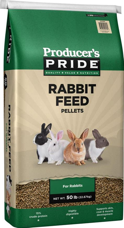 Producers Pride 50 Lb Rabbit Feed Quality Nutrition For Healthy