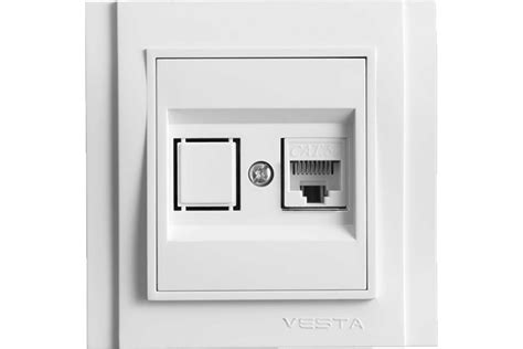 Розетка Vesta Electric Verona для сетевого кабеля LAN FRZCW020101BEL ...