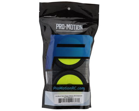 Pro Motion Talon Buggy Pre Mount Tires Yellow Super Soft