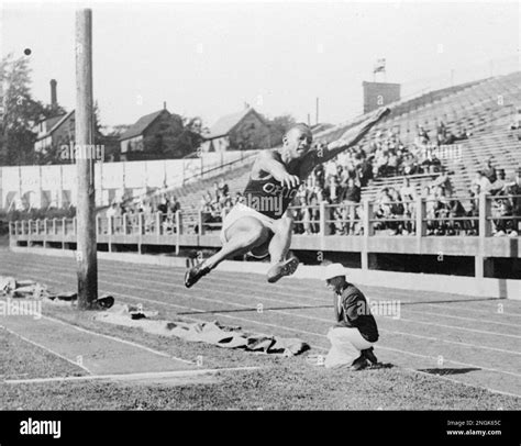 Jesse Owens of Ohio State is shown at Central Intercollegiate ...