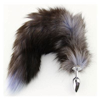 Anal Toys Fox Tail หางจงจอก ขนนม หวสแตนเลส XARS101 ผลตภณฑเสรมรก อปกรณแตงตว