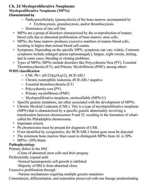 Ch Heme Lecture Copy Ch Myeloproliferative Neoplasms