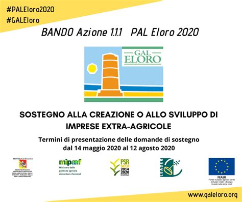 SSLTP Eloro 2020 Pubblicazione Bando Ed Allegati Azione PAL 1 1 1