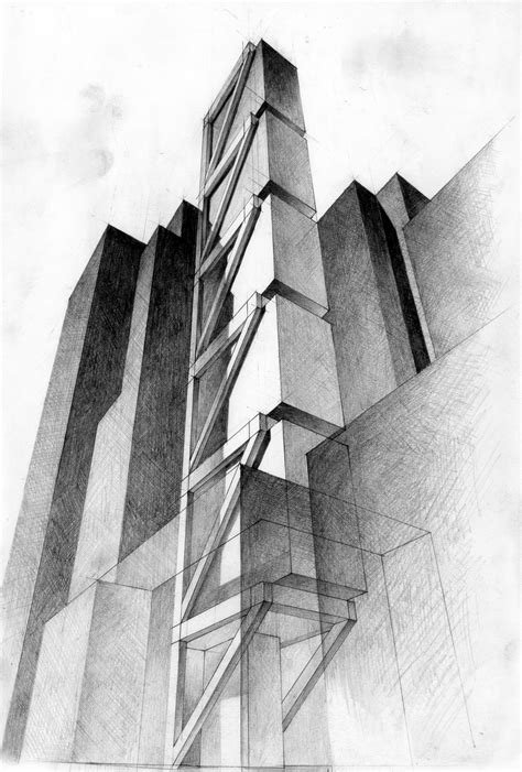 Nyc tower sketch pencil drawing – Artofit