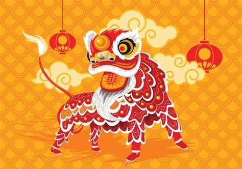 Lion Dance Vector Art Icons And Graphics For Free Download