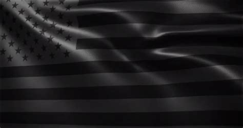 All Black American Flag All Black Usa Flag Waving Folds — Stock Video ...