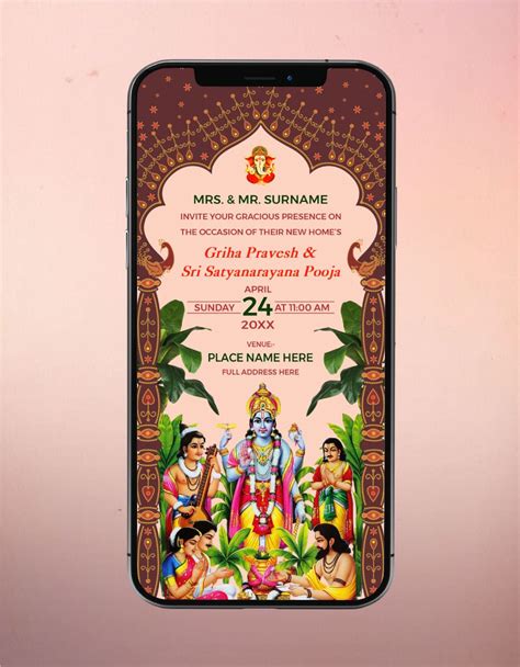 Satyanarayan Pooja Invitation In Marathi Text Format Infoupdate Org