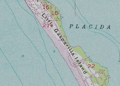 Little Gasparilla Island USGS Placida Quad, Florida, Topographic Map ...