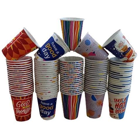 Biodegradable And Recyclable Multi Color Printed Disposable Paper Cups