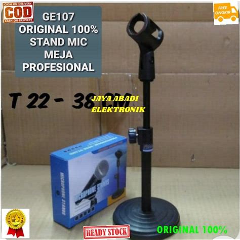 G Original Stand Mic Besi Cm Kaki Bulat Holder Mik Mikropon