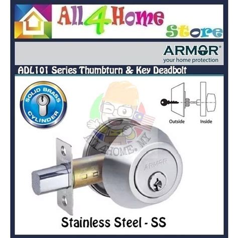 Armor Stainless Steel Single Deadbolt Thumbturn Key Dead Bolt Lock