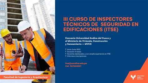 III Curso de especialización para inspectores técnicos de seguridad en