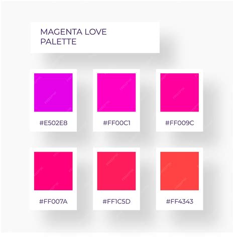 Premium Vector Color Element Trend Pallete Of Color Neon Pink Magenta