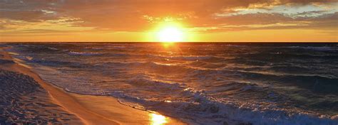 Sunrise Colors of Navarre Beach Panoramic Photograph by Jeff at JSJ ...