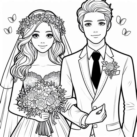 Desenho Casamento Para Colorir - 7