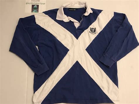 Vintage Vintage Scotland Flag Rugby Jersey Long Sleeve Polo Grailed