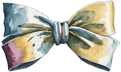 Watercolor Bow Illustration Ai Generative 24970084 Png