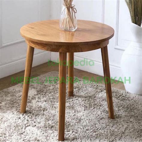 Jual Meja Bundar Kayu Jati Asli Meja Teras Bundar Coffe Table Jati