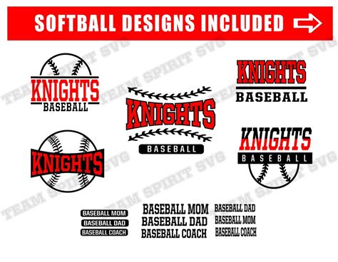 Knights Baseball Svg Baseball Pack Download File Dxf Eps Etsy