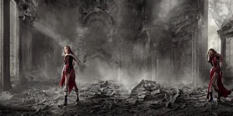 Beautiful Female Witches Exploring Scorched Ruins Of Stable Diffusion