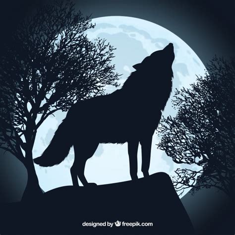 Howling Wolf Silhouette Painting at PaintingValley.com | Explore ...