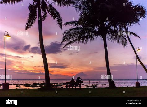 Relaxing in the beautiful sunset over Lake Vembanad in the backwaters in Kerala, India Stock ...