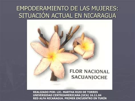 Ppt Empoderamiento De Las Mujeres SituaciÓn Actual En Nicaragua