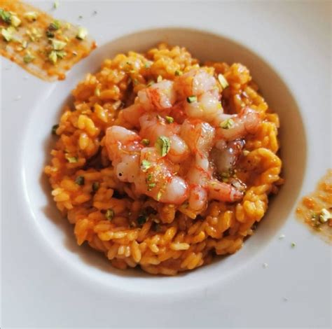 Risotto Con Tartare Di Gambero Rosso Di Mazara Del Vallo E La Sua