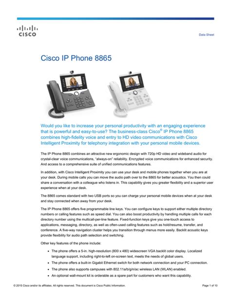 Cisco IP Phone 8865