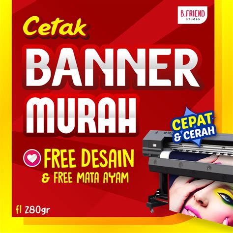 Jual Cetak Banner Spanduk Murah Free Desain Shopee Indonesia