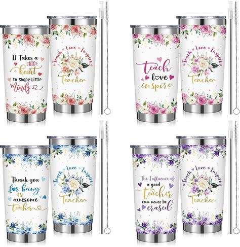 Skylety 4 Pcs Teacher Appreciation Ts Tumblers For