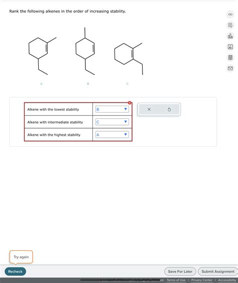 Solved Rank The Following Alkenes In The Order Of Increasing Chegg