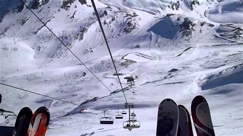 Val D Isere Riding A Ski Lift Up And Over The Mountain YouTube