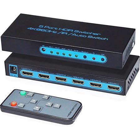 Amazon SGEYR 4K 60Hz 5x1 HDMI Switch HDMI Selector Switch 5 Port