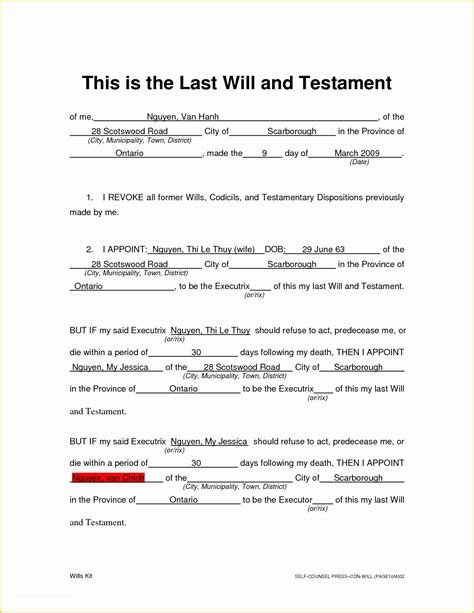 Free Printable Last Will And Testament Illinois Printable Templates