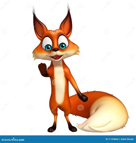 Fun Fox Funny Cartoon Character Stock Illustration - Illustration of ...