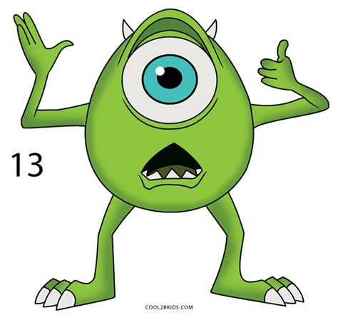 How To Draw Mike Wazowski Vẽ Từng Nét Nhỏ