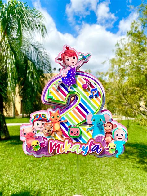 Cocomelon Cake Topper Colorful Cocomelon Topperpersonalized Cocomelon Sexiz Pix