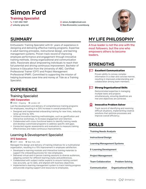 3 Successful Training Specialist Resume Examples And Writing Tips for 2024