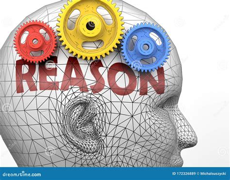 Reason And Human Mind Pictured As Word Reason Inside A Head To