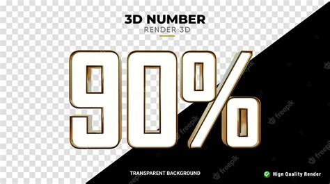 Premium Psd Psd 3d Render Sale Discount 90 Percentage Number Glossy