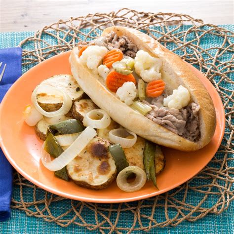 Recipe: Chicago-Style Italian Beef Sandwiches with Roasted Vegetables & Giardiniera - Blue Apron