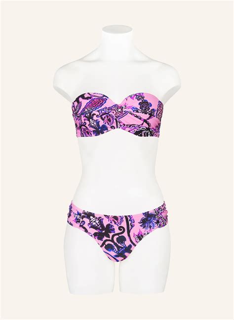 Hot Stuff B Gel Bikini Top In Rosa Schwarz Lila